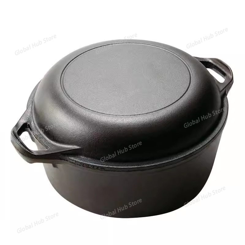 2 in 1 Cast Iron Dutch Oven wi - Camp Dutch Oven Cast review and price