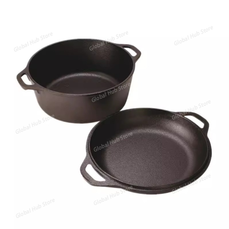 2 in 1 Cast Iron Dutch Oven wi - Camp Dutch Oven Cast review and price
