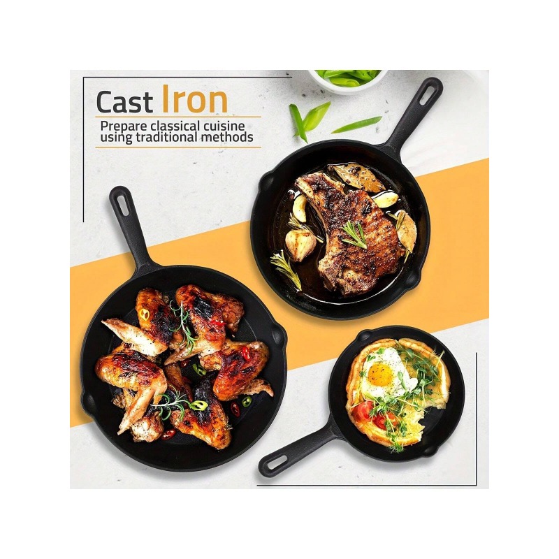 Black 3/4/5PCS Cast Iron Skill - Quality Camping Cooking Set review and price